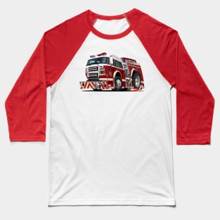 Cartoon firetruck Baseball T-Shirt